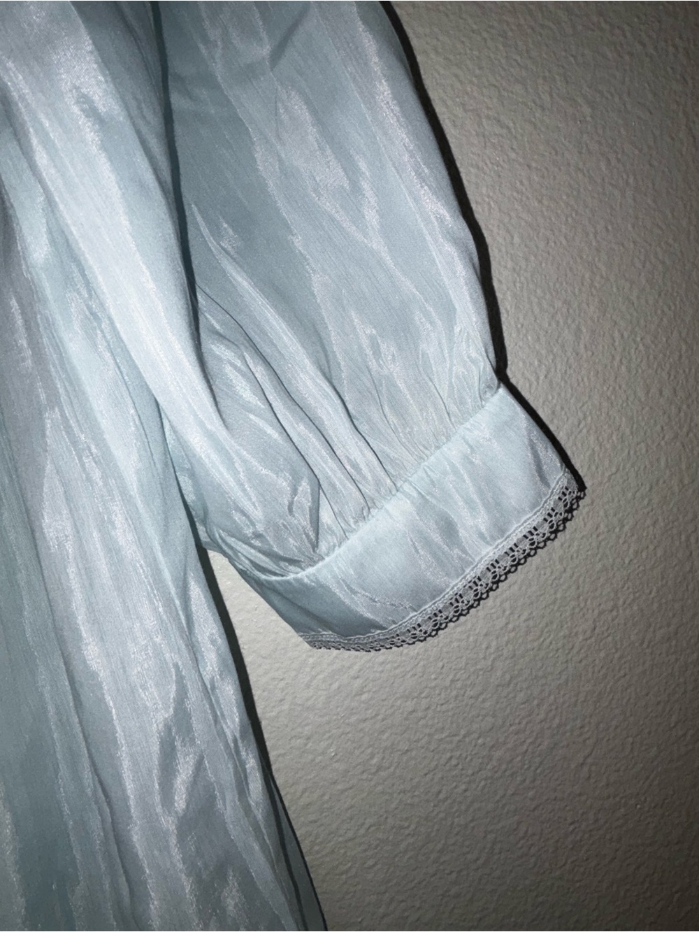 Vintage Barbizon Nightgown Blue Embroidered Cottagecore‎ Prairie Midi size SP - Picture 9 of 11